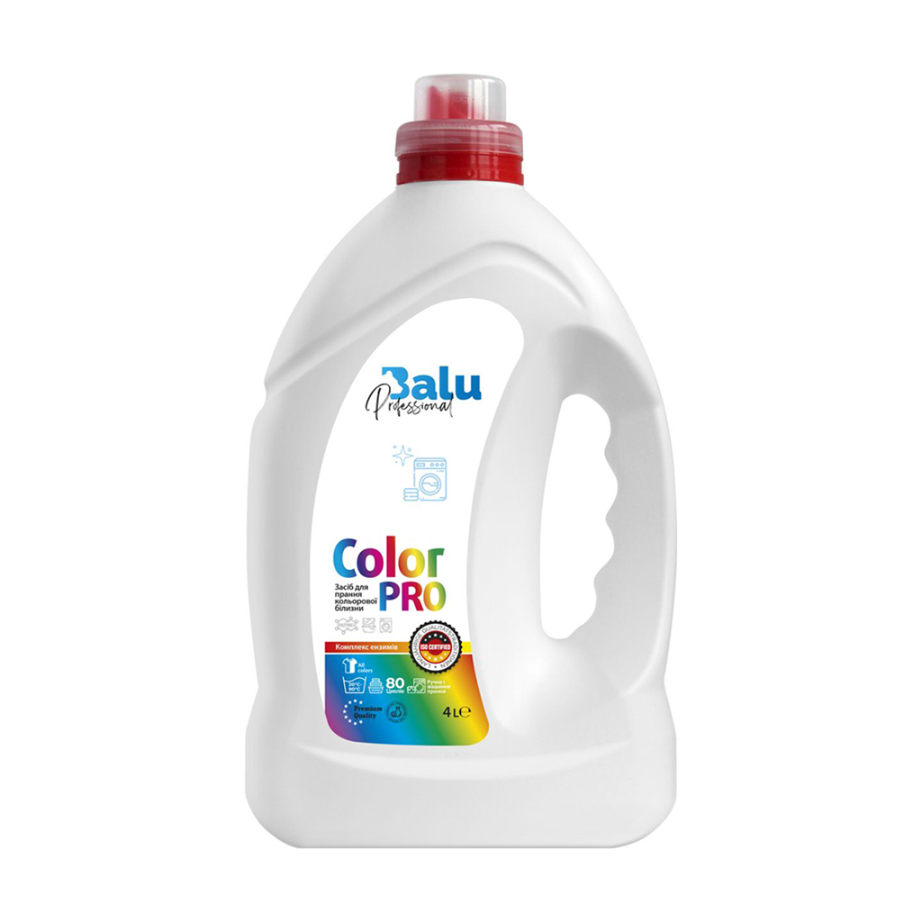 Засіб для прання BALU Professional Color Pro для кольорових речей, 80 циклів прання, 4 л
