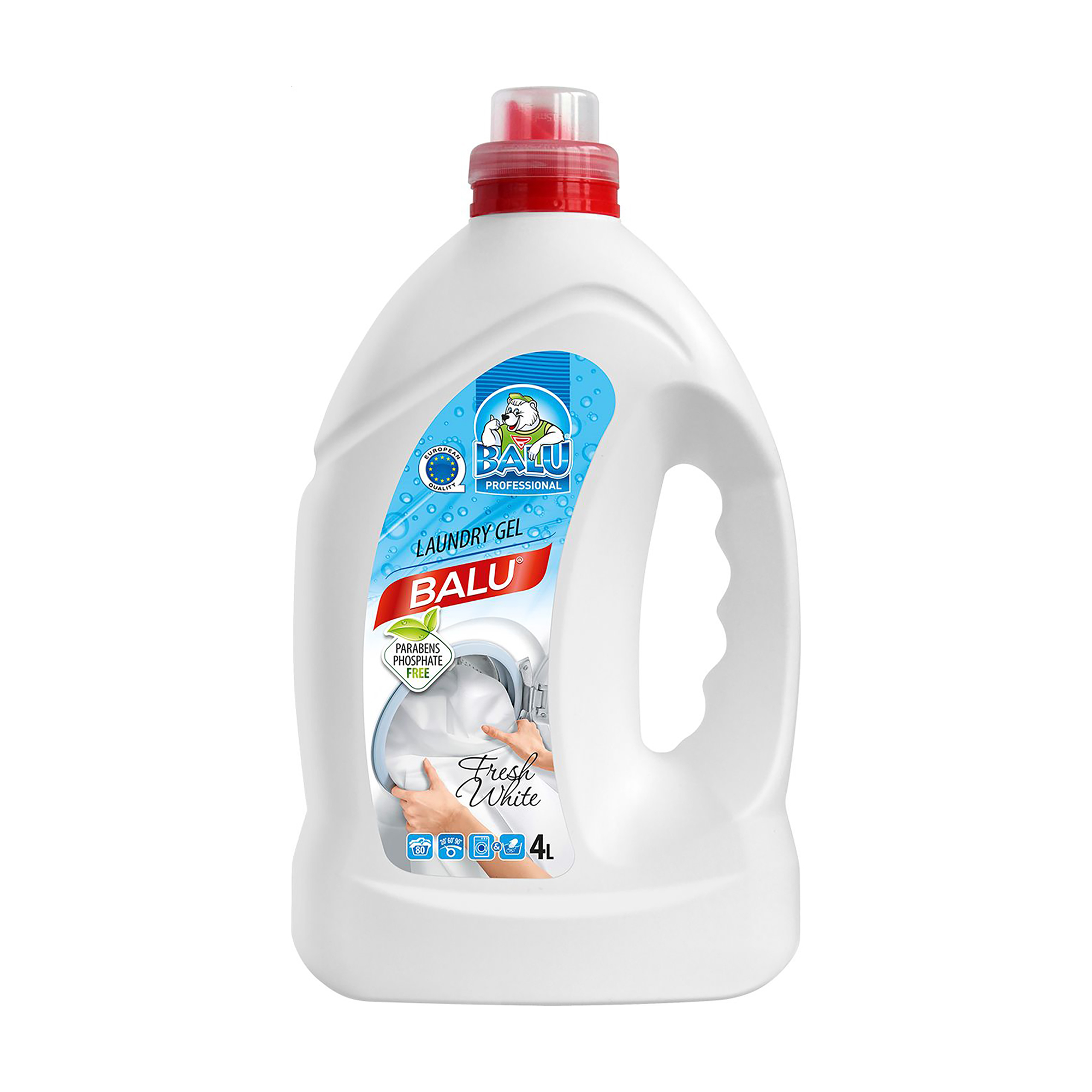 Засіб для прання BALU Professional Fresh White для білих речей, 80 циклів прання, 4 л